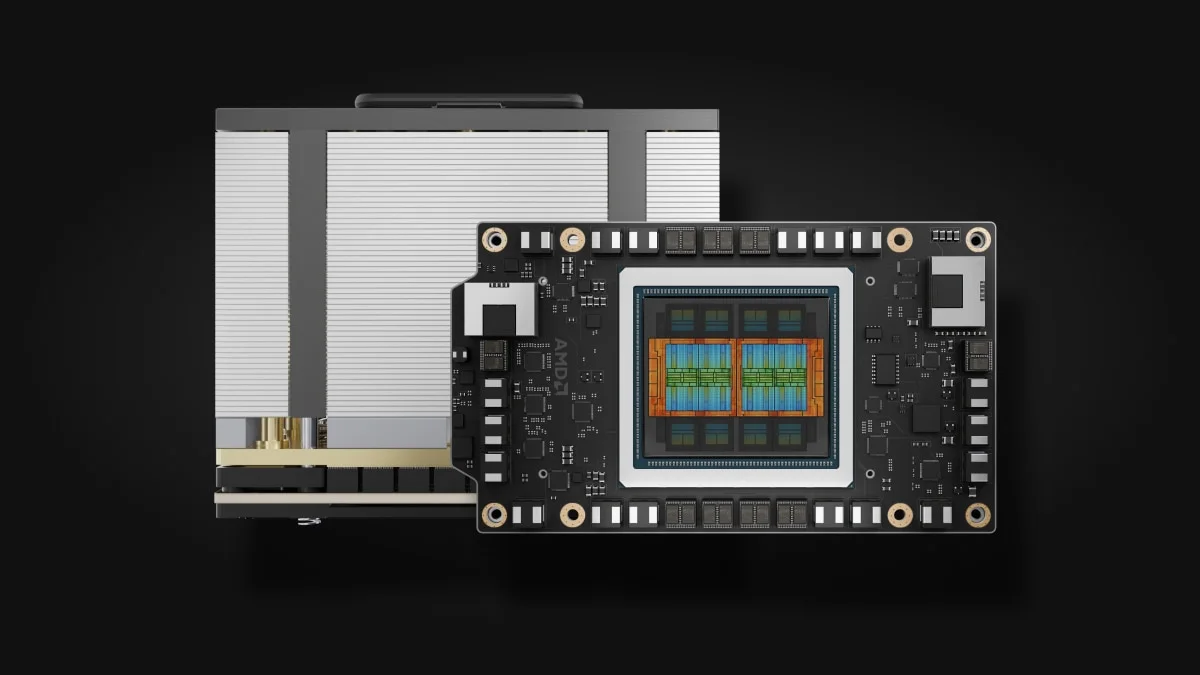 AMD Instinct™ MI355X accelerator module — image courtesy AMD (representative)